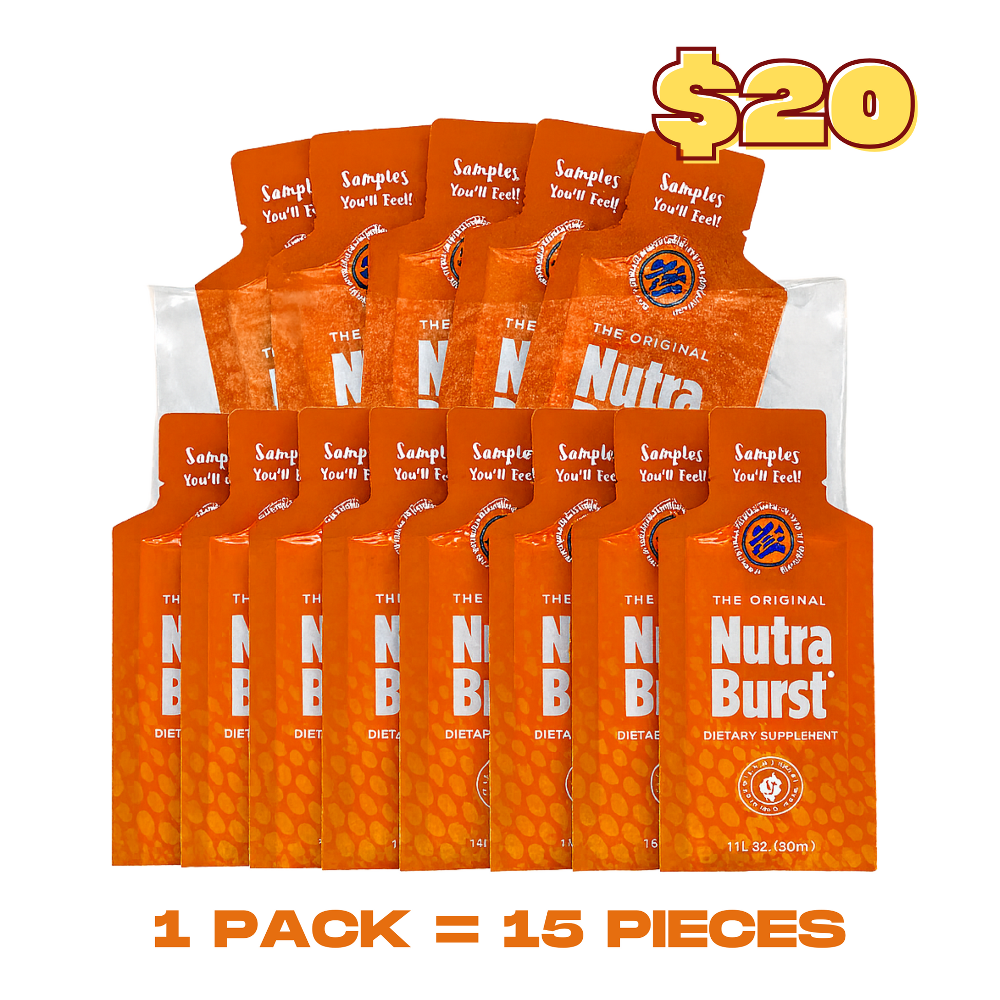 NutraBurst® 15 count Rip & Sip